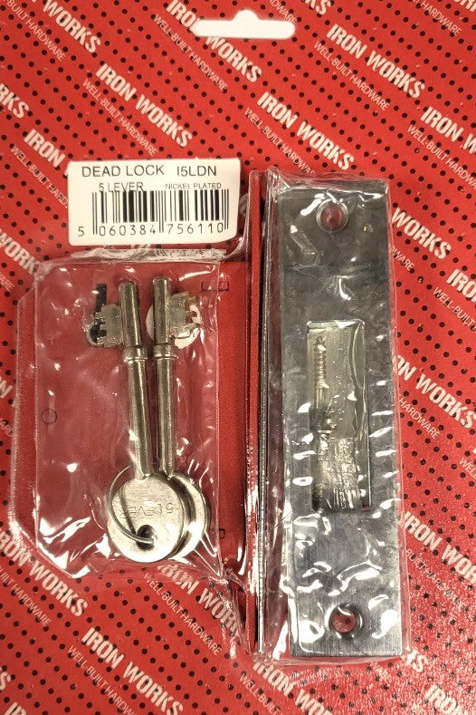 I5LDN Serrure à mortaiser 5 leviers 63 mm, nickel