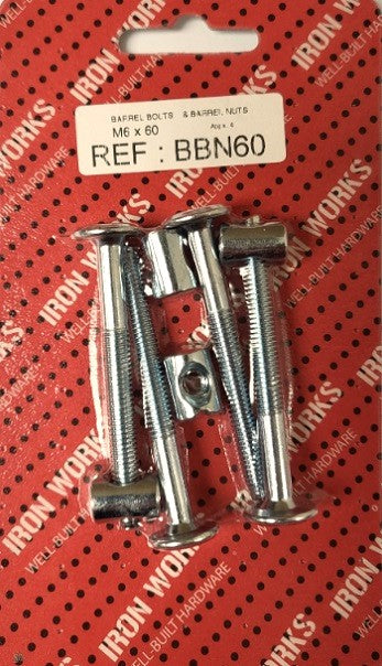 Verrous et écrous de barillet Premium BBN60 (4 pièces) | M6 x 60