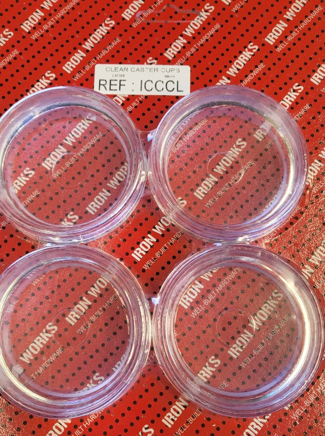 Pieds de roulette transparents ICCCL - Grands 68 mm
