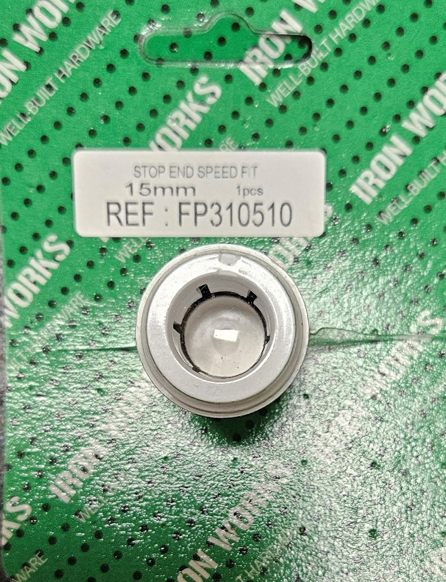 5372 - FP310510 - Raccord Plomberie Haute Qualité Speed Fit Bouchon d'arrêt 15mm
