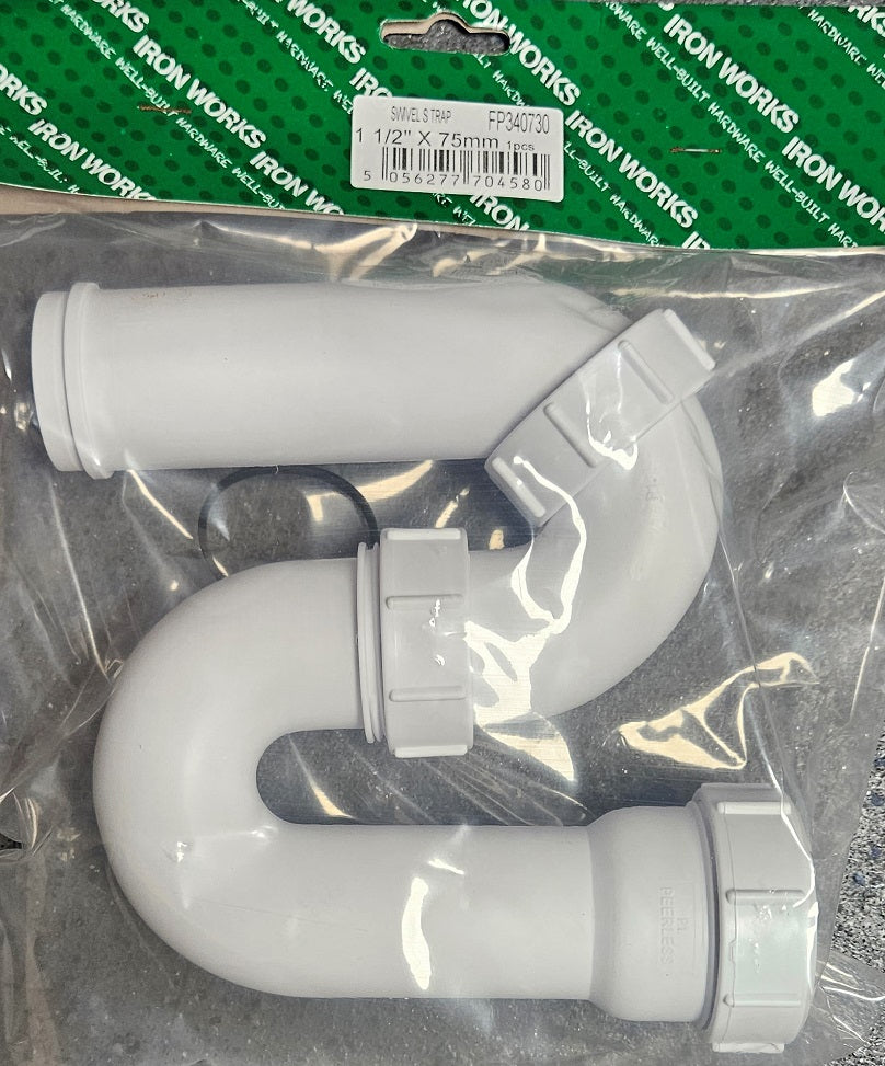 4580 - FP340730 - Siphon en S pivotant 1.1/2 X 75MM