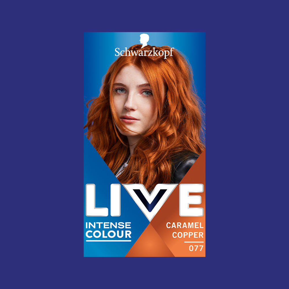 Schwarzkopf LIVE CARAMEL COPPER PERMANENT COLOUR 077