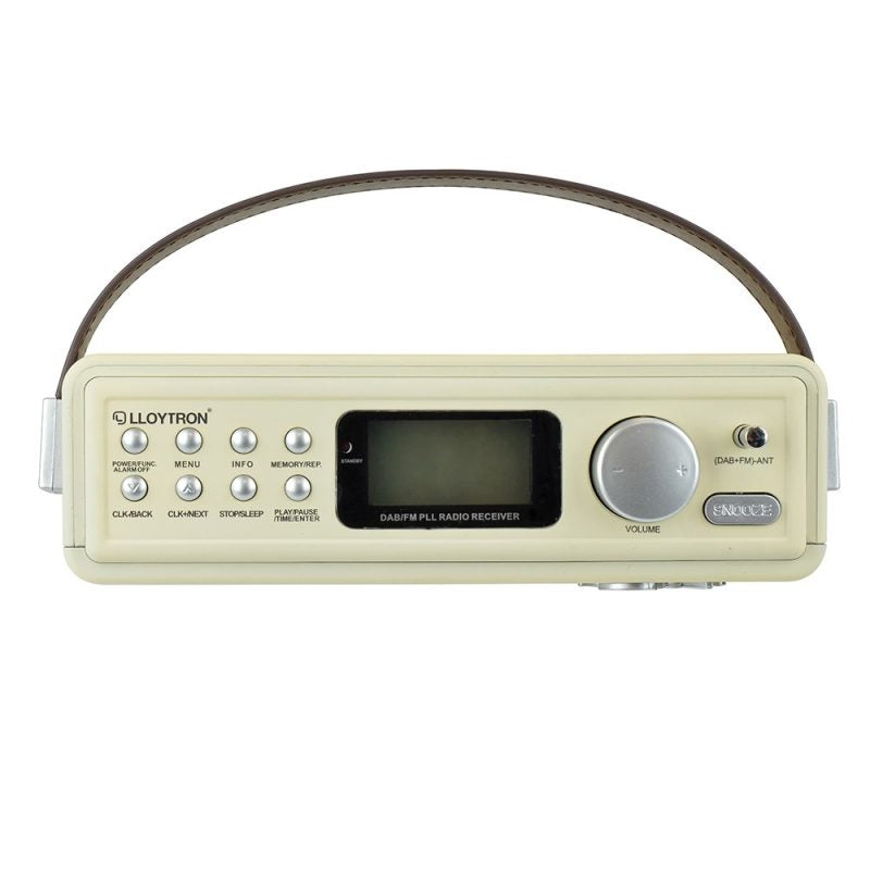 Radio Stéréo Portable Lloytron DAB/FM avec Diffusion Musicale - Crème