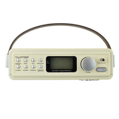 Radio Stéréo Portable Lloytron DAB/FM avec Diffusion Musicale - Crème