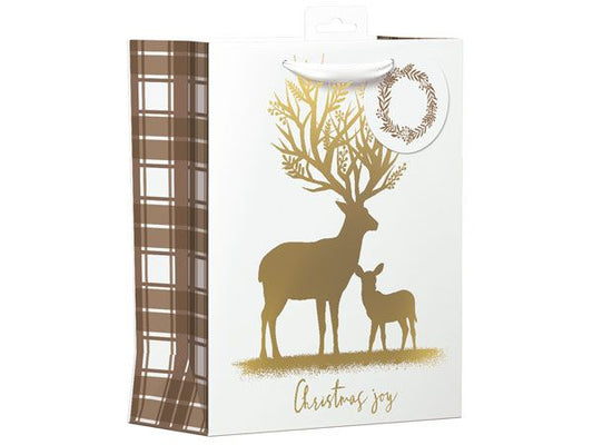 Sac cadeau de Noël moyen Giftmaker - Cerf doré