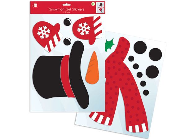 AUTOCOLLANT BONHOMME DE NEIGE 30 x 44 cm