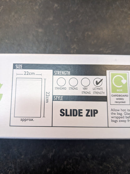 12 Slide Zip Freezer Bags