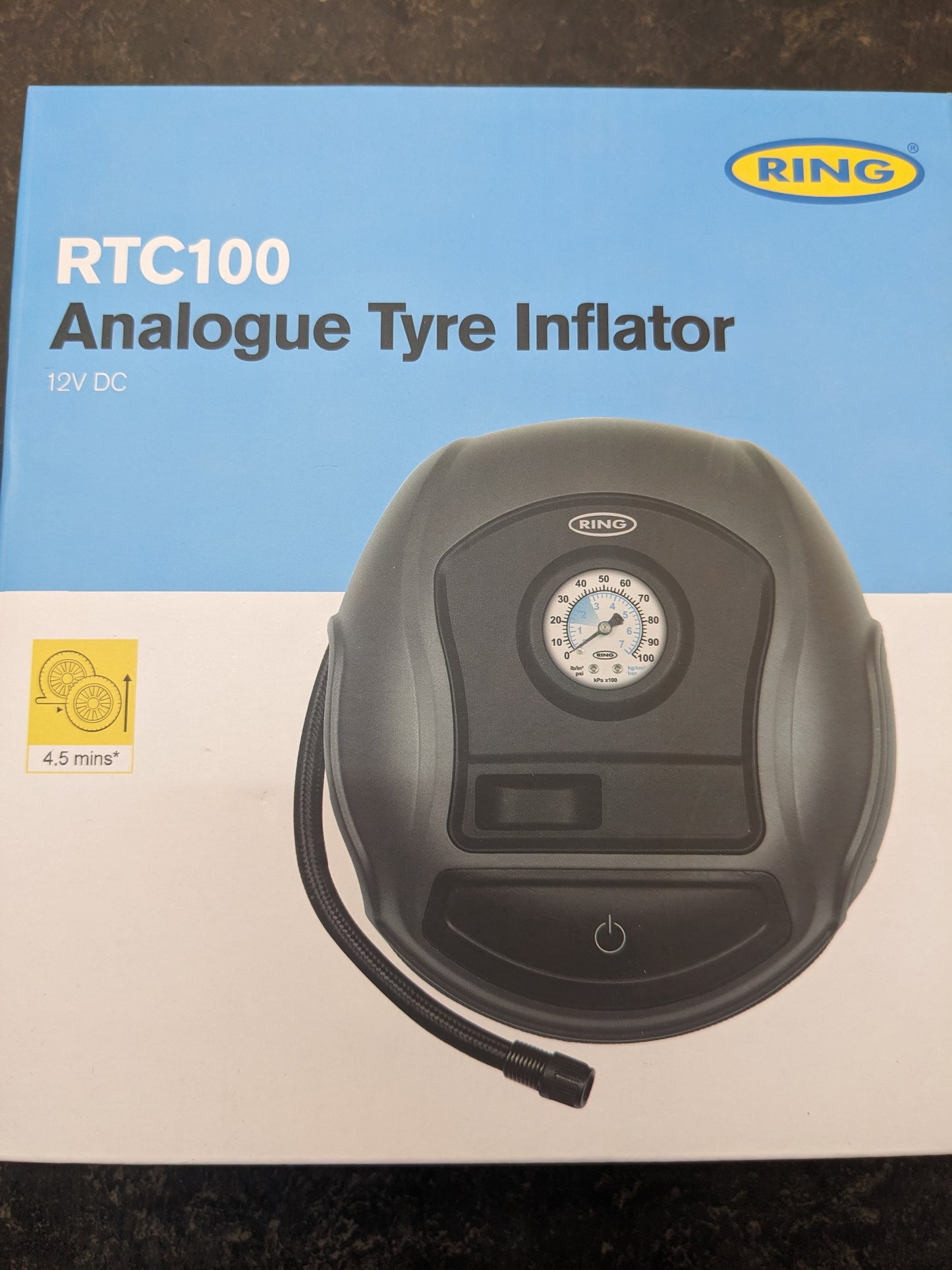 RTC 100 Analogue Tyre Inflator 12V DC