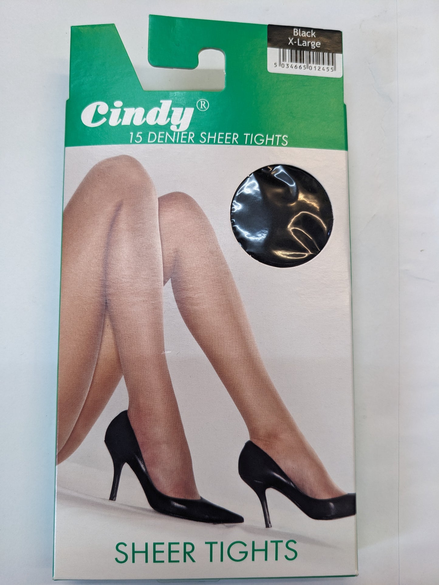 Cindy 15 Denier Sheer Tights Black XLarge