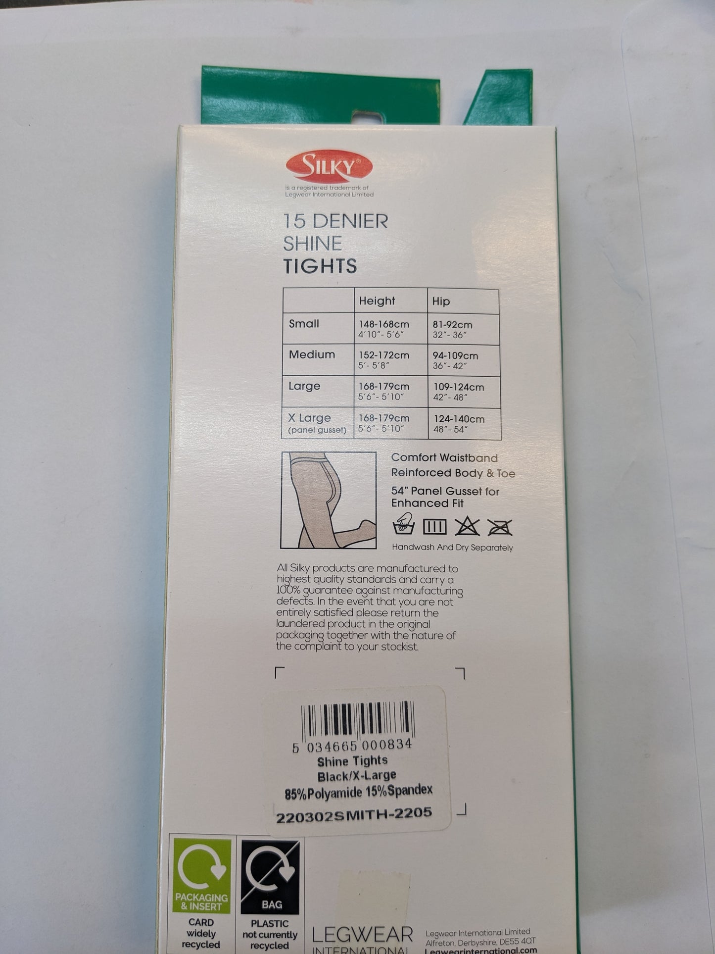 Silky Women Super Shine Tights Black XLarge