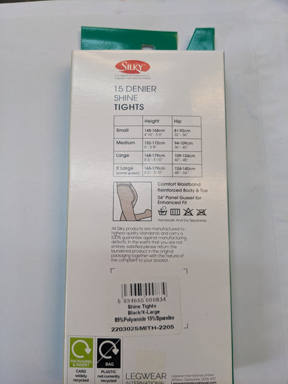 Silky Women Super Shine Tights Black XLarge