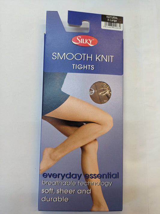 Silky Smooth Knit Tights Natural X Large