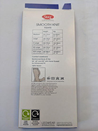 Collant en maille soyeuse et lisse, couleur naturel moyen