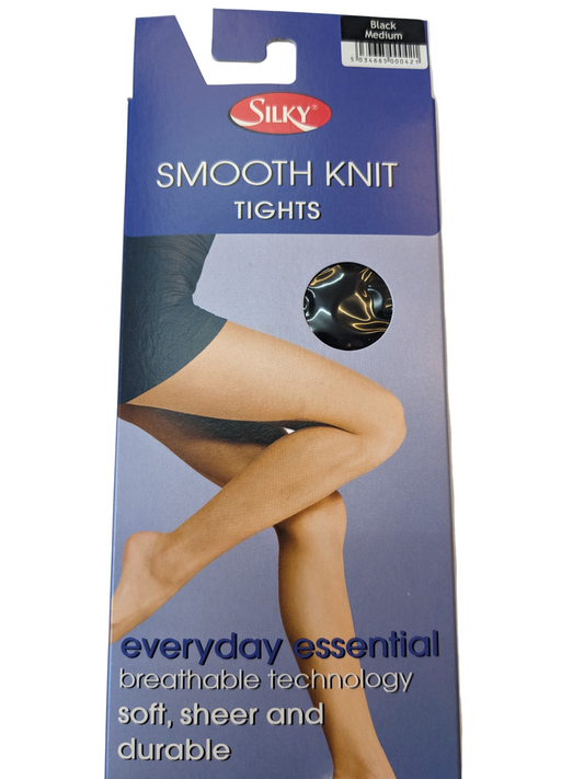 Silky Smooth Knit Tights Black Medium