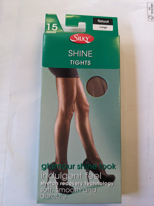 Silky Shine Tights Natural Large