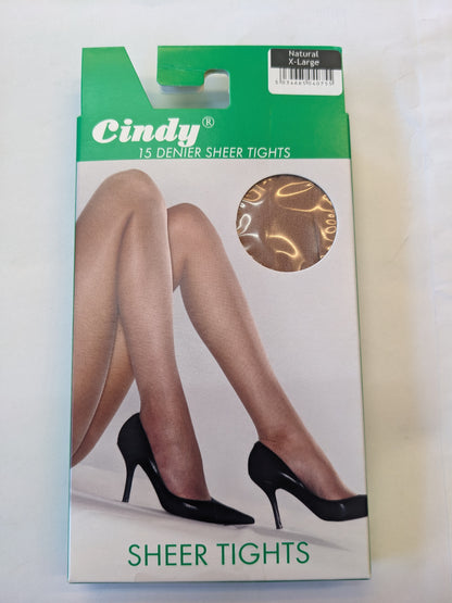 Collant Transparent Cindy 15 Deniers Naturel Grande Taille