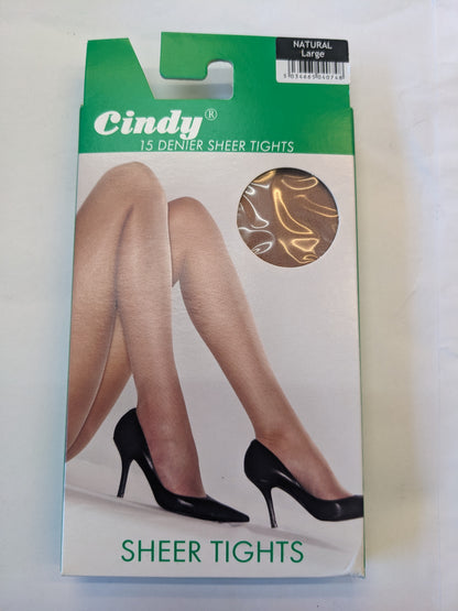 Collant voile 15 deniers Cindy naturel grande taille