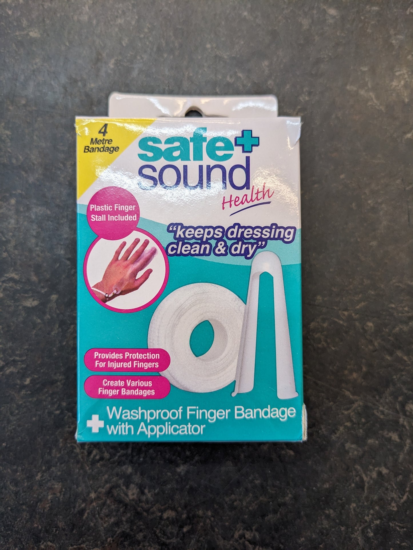 Safe + Sound Wash proof Finger Bandage With Applicator 4m