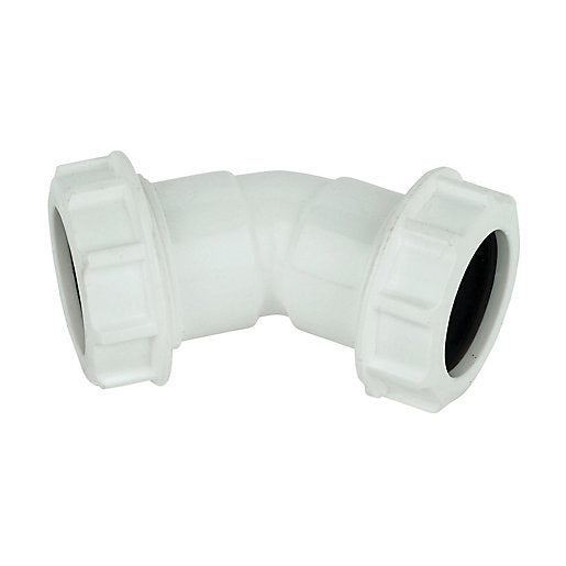 Waste Compression Fittings - 135° Swept Bend, 32mm (1.1/4")