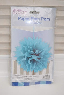 40CM PAPER POM POM BLUE