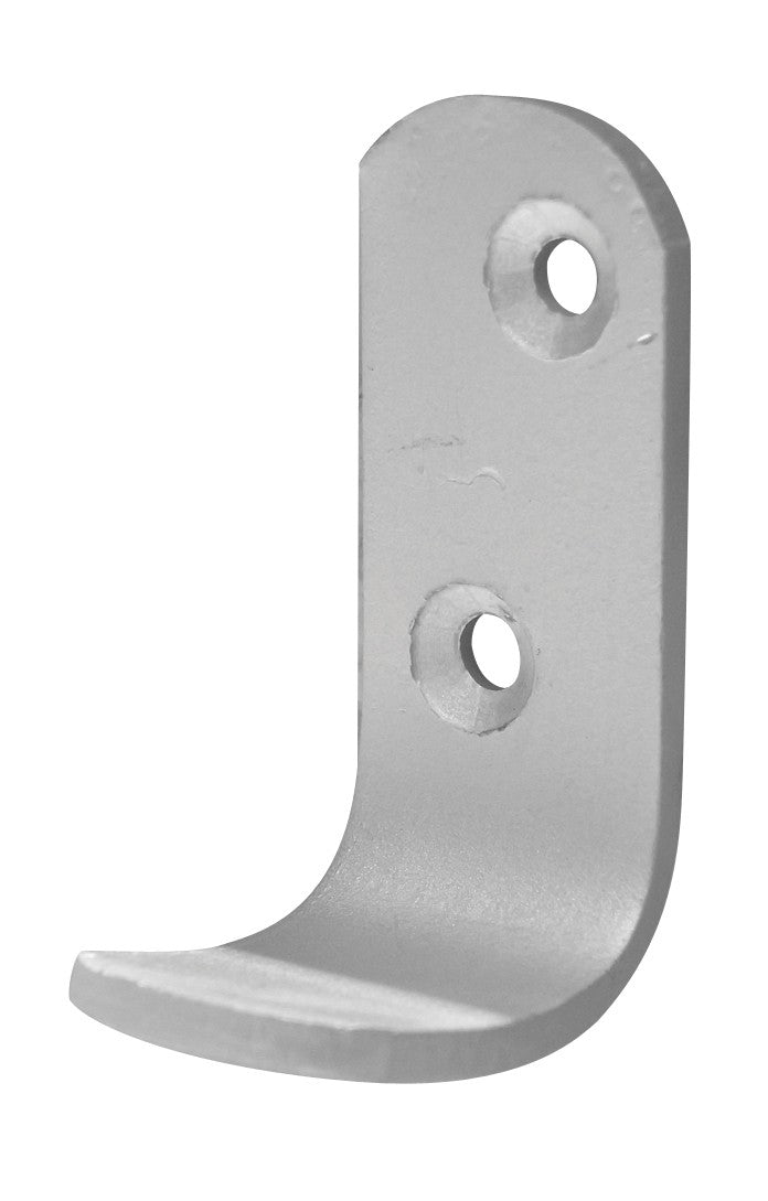 Single Robe Hooks, Satin Aluminium