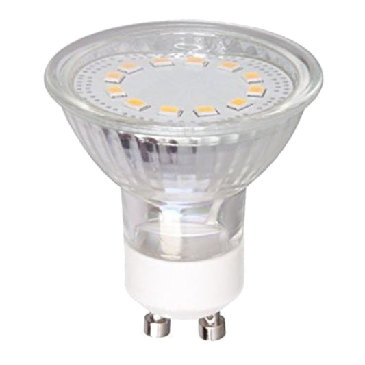 3 X 2W Power LED Lamps With 3 LED's, GU10, Equivalent To 40W, Warm White.