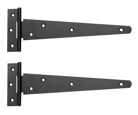 Tee Hinges, Black Japanned Light Duty 200mm (8")