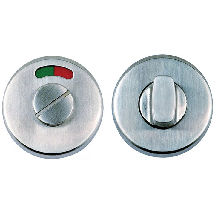 Bathroom Turn & Privacy Indicator, Satin Stainless Steel