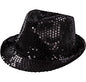 ADULT BLACK SEQUIN GANGSTER HAT