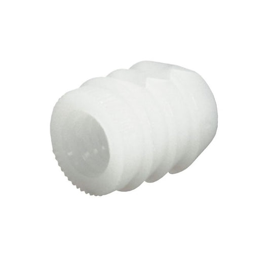 Cam Pre-Inserted Nuts, White Plastic, M6 X 10.5mm 2pk