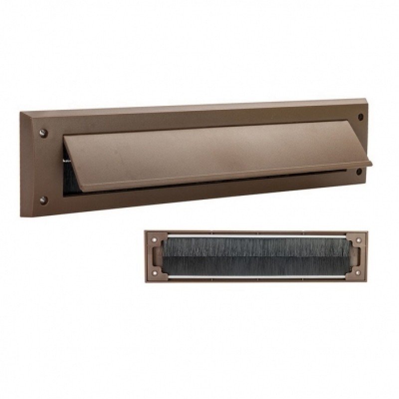 Bande de calfeutrage pour boîte aux lettres avec clapet, marron 343 X 80mm