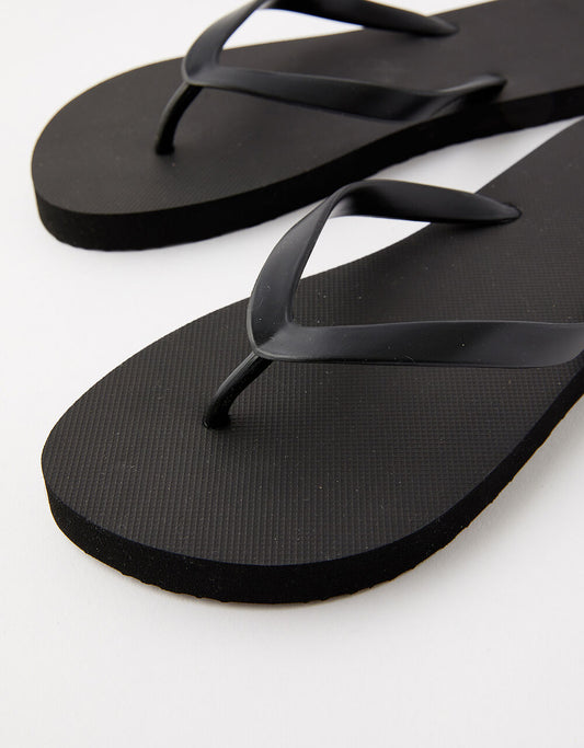 LADIES PLAIN  FLIP FLOP (BLACK)