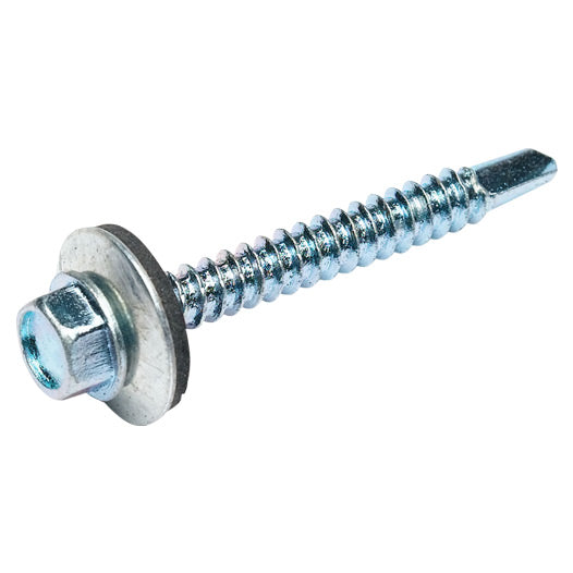 Self-Drilling Screws, Hex Head With Bonded Washers, BZP 5.5 X 38mm