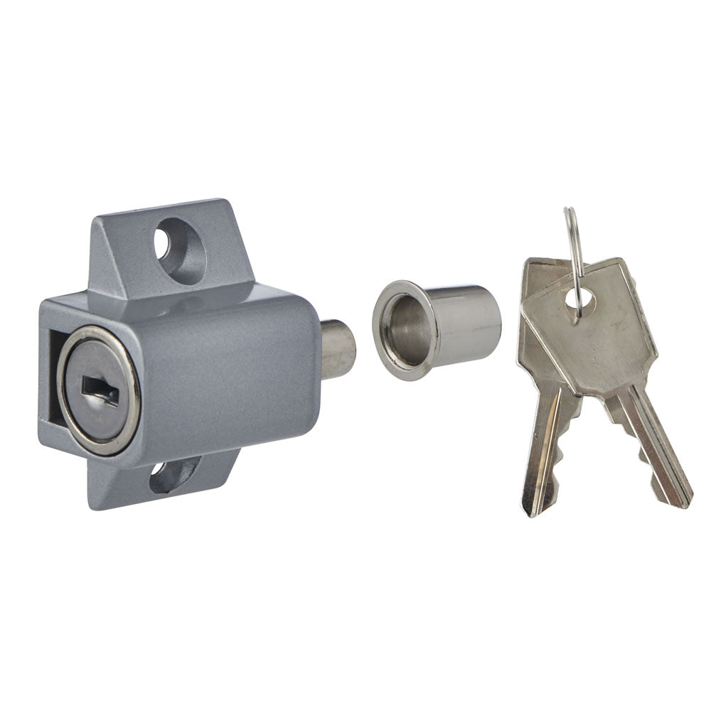 Patio Door Locks, Matt Chromed