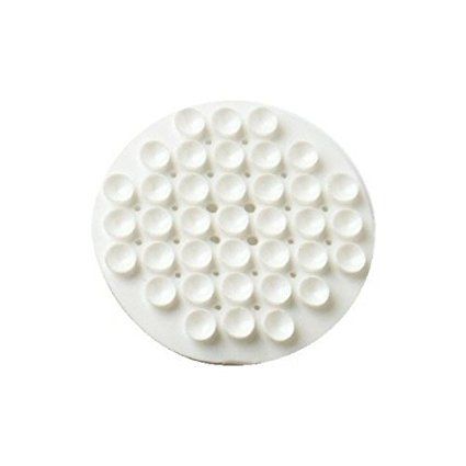 Porte-savon à ventouses, caoutchouc blanc, lot de 1