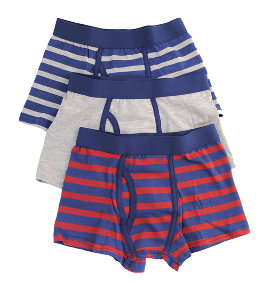 Boys 3 Pack (Striped)Trunks 11/12 YEARS