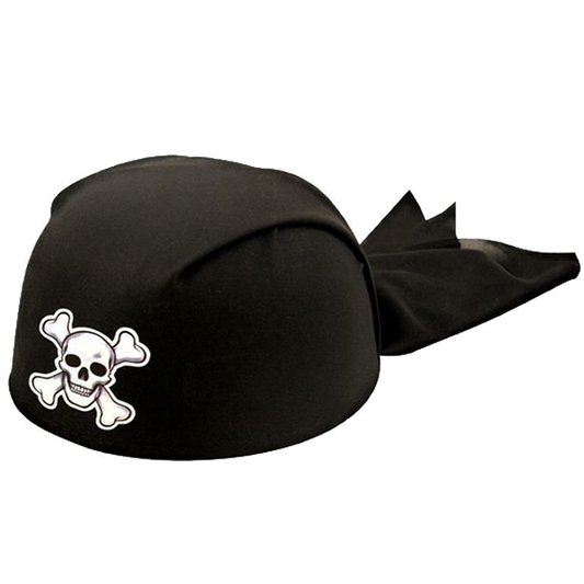 Halloween Black Adult Pirate Bandana Hat