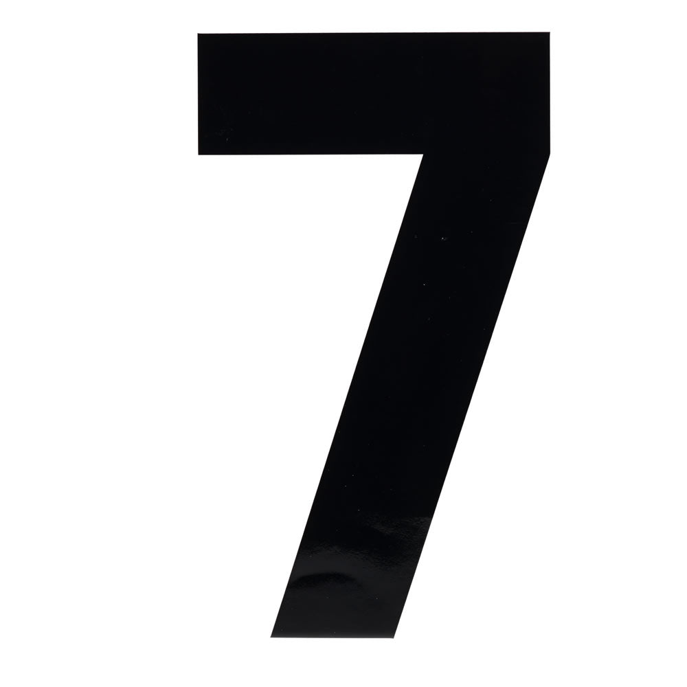 Numerals, Black Self Adhesive Vinyl (Helvetica Bold Font) No. 7 - 50mm