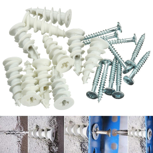 Nylon Redi-Driva Cavity Wall Plugs With Screws 32mm