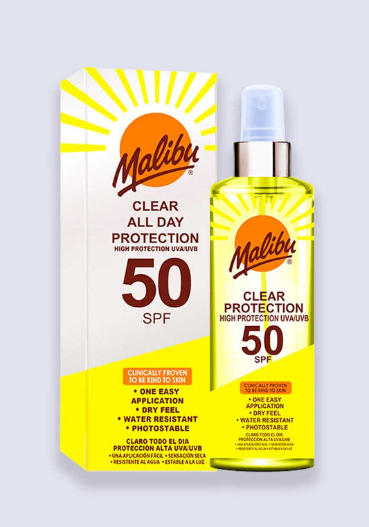 1X Malibu Clear All Day SPF 50 Clear Spray Sun Protection, 250ml