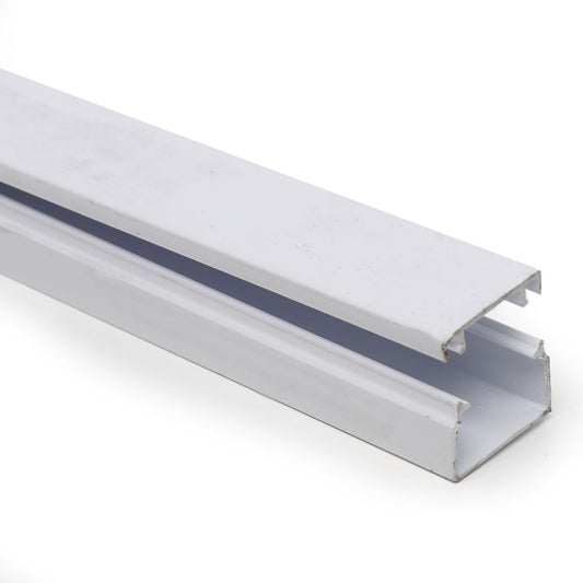 Cable Trunking, White PVC, 25mm X 16mm X 2 Metres