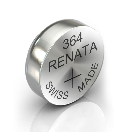 Pile de montre Renata 364 fabrication suisse pièce d'argent SR621SW 1.55V