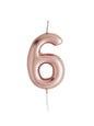 BIRTHDAY CANDLE ROSE GOLD NO 6