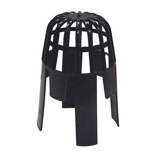 Balloon Leaf Guards For 68mm Round Rainwater Pipe, Black