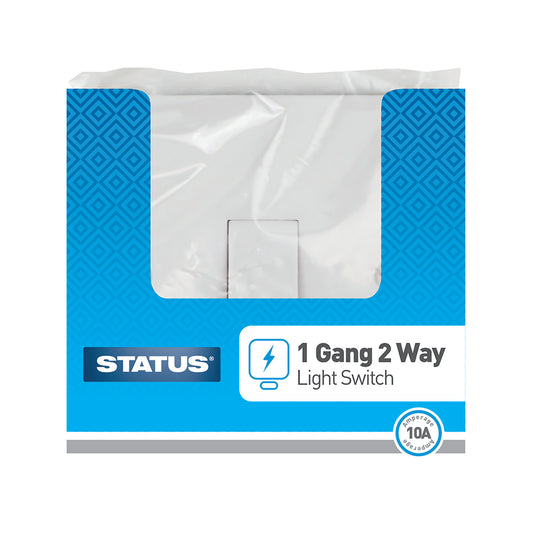 1 gang - 2 way - Light Switch - White -1 pk