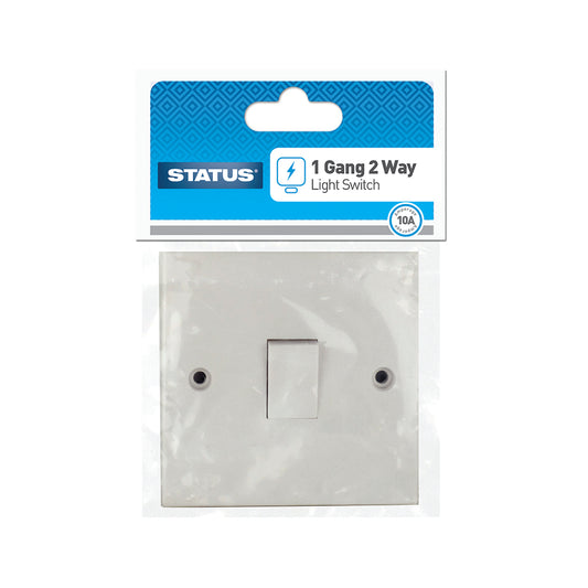 1 gang - 2 way - Light Switch - White - 1 pk