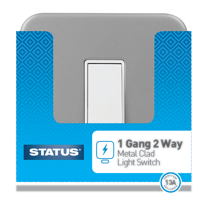 1 gang - 2 way - Metal Clad - Light Switch - 1 pk