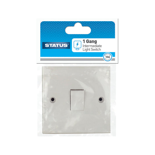 1 gang - Intermediate - Light Switch - White -1 pk