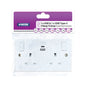 2 gang - 13 amp - 2 x USB Type A and C Charging Port - Wall Socket - White -1 pk