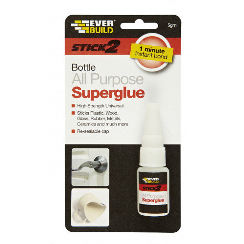 EVERBUILD STICK 2 ALL PURPOSE SUPERGLUE BOTTLE 5GM